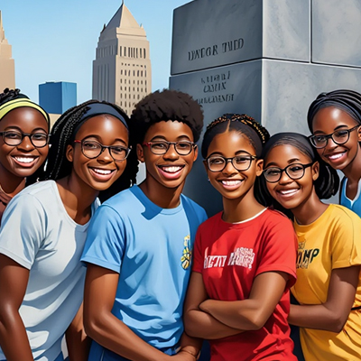 Diverse students collaborating